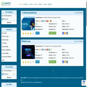 Скриншот главной страницы сайта 24-invest.com