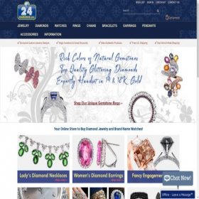 Скриншот главной страницы сайта 24diamonds.com
