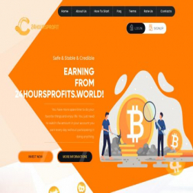 Скриншот главной страницы сайта 24hoursprofits.world