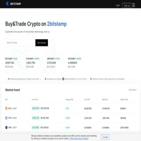Скриншот главной страницы сайта 2bitstamp.com