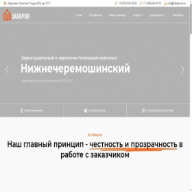 Скриншот главной страницы сайта 36zaborov.ru