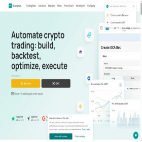 Скриншот главной страницы сайта 3commas.io