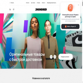 Скриншот главной страницы сайта 3hundred.ru