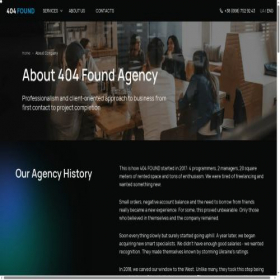 Скриншот главной страницы сайта 404-founded-kyiv.com