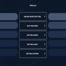 Скриншот главной страницы сайта 4bets.pro
