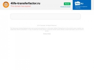 Скриншот главной страницы сайта 4life-transferfactor.ru