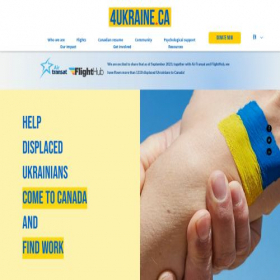 Скриншот главной страницы сайта 4ukraine.ca