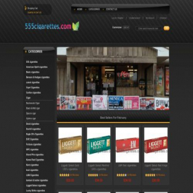 Скриншот главной страницы сайта 555cigarettes.com