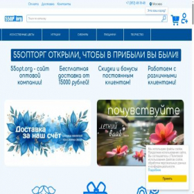 Скриншот главной страницы сайта 55opt.org