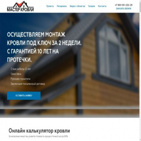 Скриншот главной страницы сайта 55roof-master.online