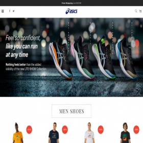 Скриншот главной страницы сайта 5asics.shop