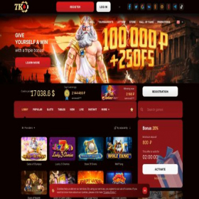 Скриншот главной страницы сайта 7k.casino