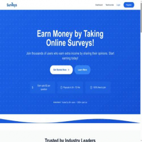 Скриншот главной страницы сайта 7surveys.store