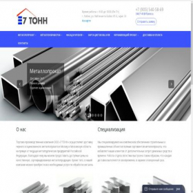 Скриншот главной страницы сайта 7tonn.ru