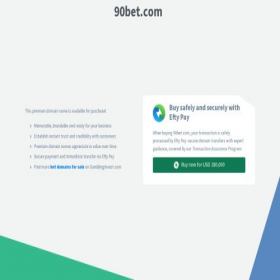 Скриншот главной страницы сайта 90bet.com