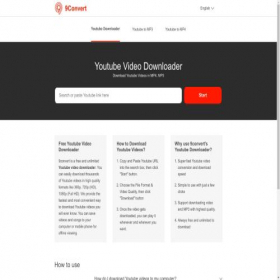 Скриншот главной страницы сайта 9convert.com