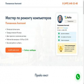 Скриншот главной страницы сайта a-polovnikov.ru