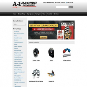 Скриншот главной страницы сайта a1racing.com