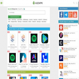 Скриншот главной страницы сайта a2zapk.io