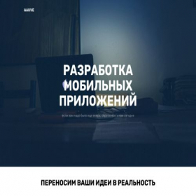 Скриншот главной страницы сайта aauve.com