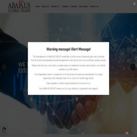 Скриншот главной страницы сайта abakus-asia.com