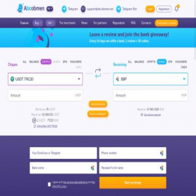 Скриншот главной страницы сайта abcobmen.com