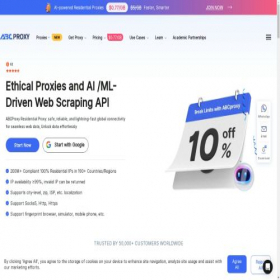 Скриншот главной страницы сайта abcproxy.com