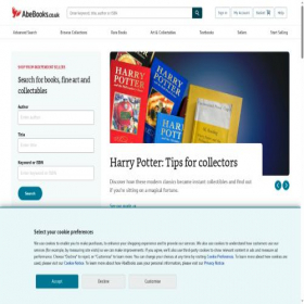Скриншот главной страницы сайта abebooks.co.uk