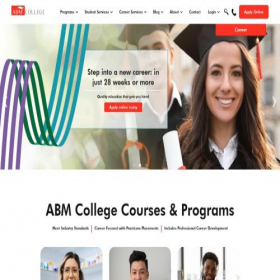 Скриншот главной страницы сайта abmcollege.com