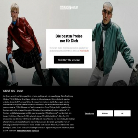 Скриншот главной страницы сайта aboutyou-outlet.de