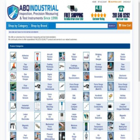 Скриншот главной страницы сайта abqindustrial.net