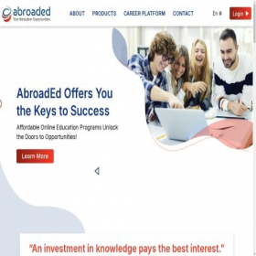 Скриншот главной страницы сайта abroaded.com
