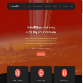 Скриншот главной страницы сайта abyssbot.com