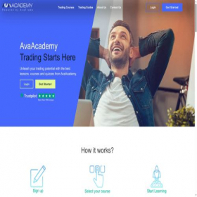 Скриншот главной страницы сайта academy.avatrade.com