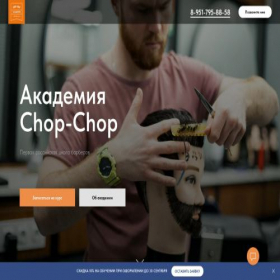 Скриншот главной страницы сайта academychopchop74.ru