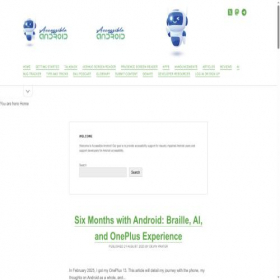 Скриншот главной страницы сайта accessibleandroid.com