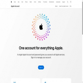 Скриншот главной страницы сайта account.apple.com