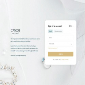 Скриншот главной страницы сайта account.cancrijewelry.diamonds