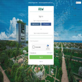 Скриншот главной страницы сайта account.rsw-systems.com