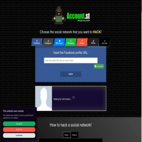 Скриншот главной страницы сайта account.st
