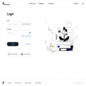 Скриншот главной страницы сайта accounts.swisscows.com