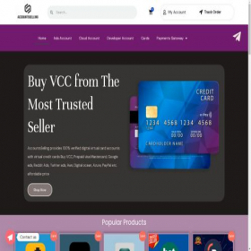 Скриншот главной страницы сайта accountsselling.com
