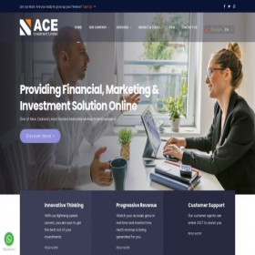 Скриншот главной страницы сайта aceinvestmentlimited.org
