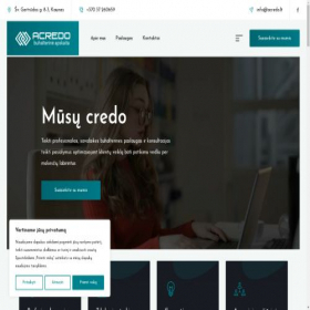 Скриншот главной страницы сайта acredo.lt