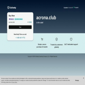 Скриншот главной страницы сайта acrona.club
