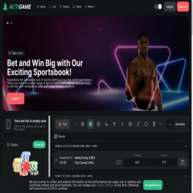 Скриншот главной страницы сайта actigame.com