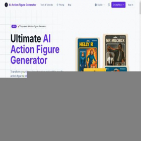Скриншот главной страницы сайта actionfigureai.site
