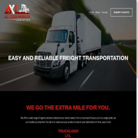 Скриншот главной страницы сайта actionxpresslogistics.com