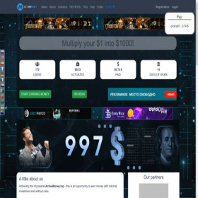 Скриншот главной страницы сайта activemoney.top