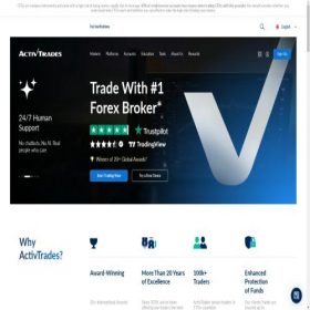 Скриншот главной страницы сайта activtraders.com